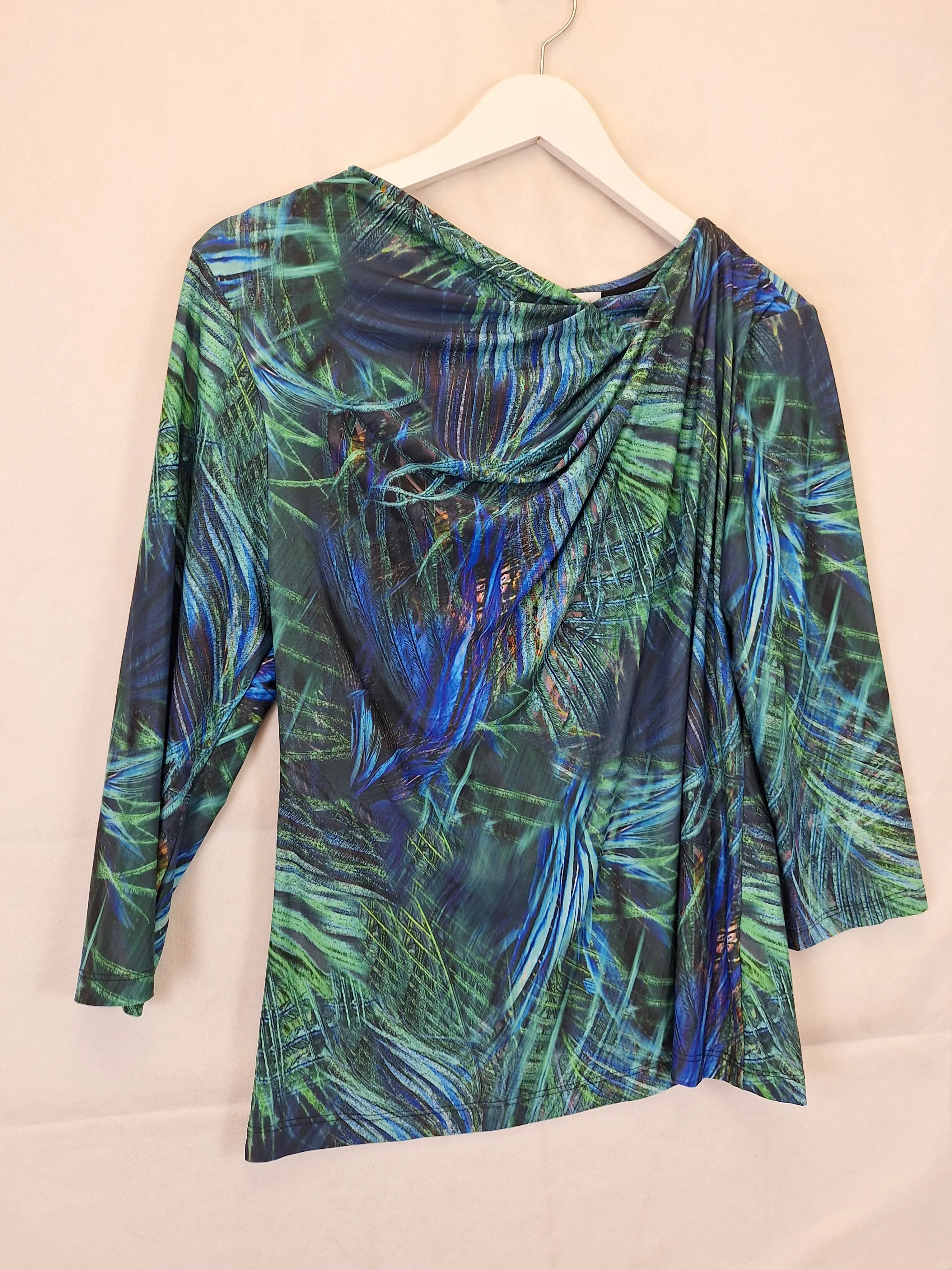Anthea Crawford Elegant Lush Draped Top Size M
