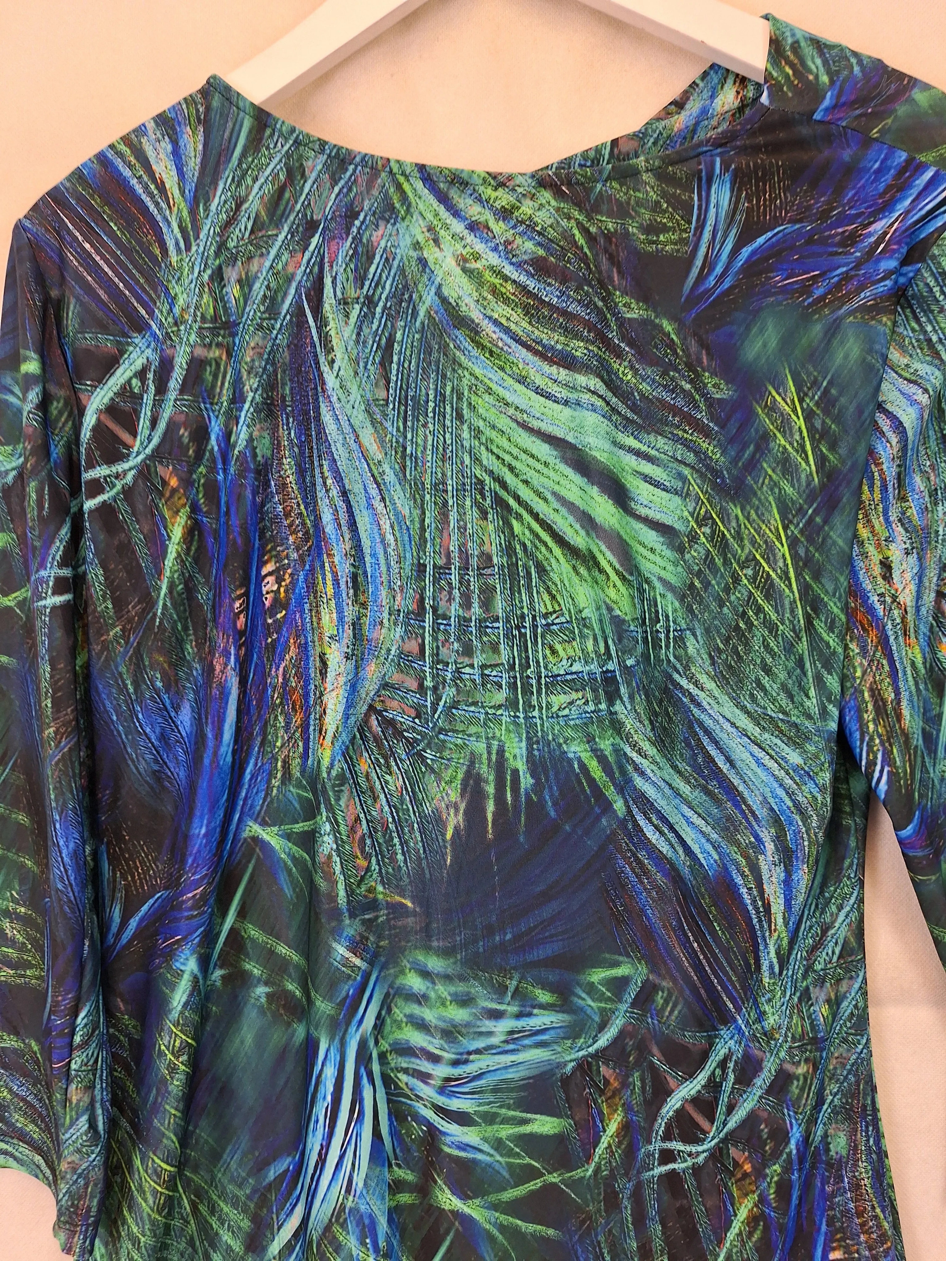 Anthea Crawford Elegant Lush Draped Top Size M
