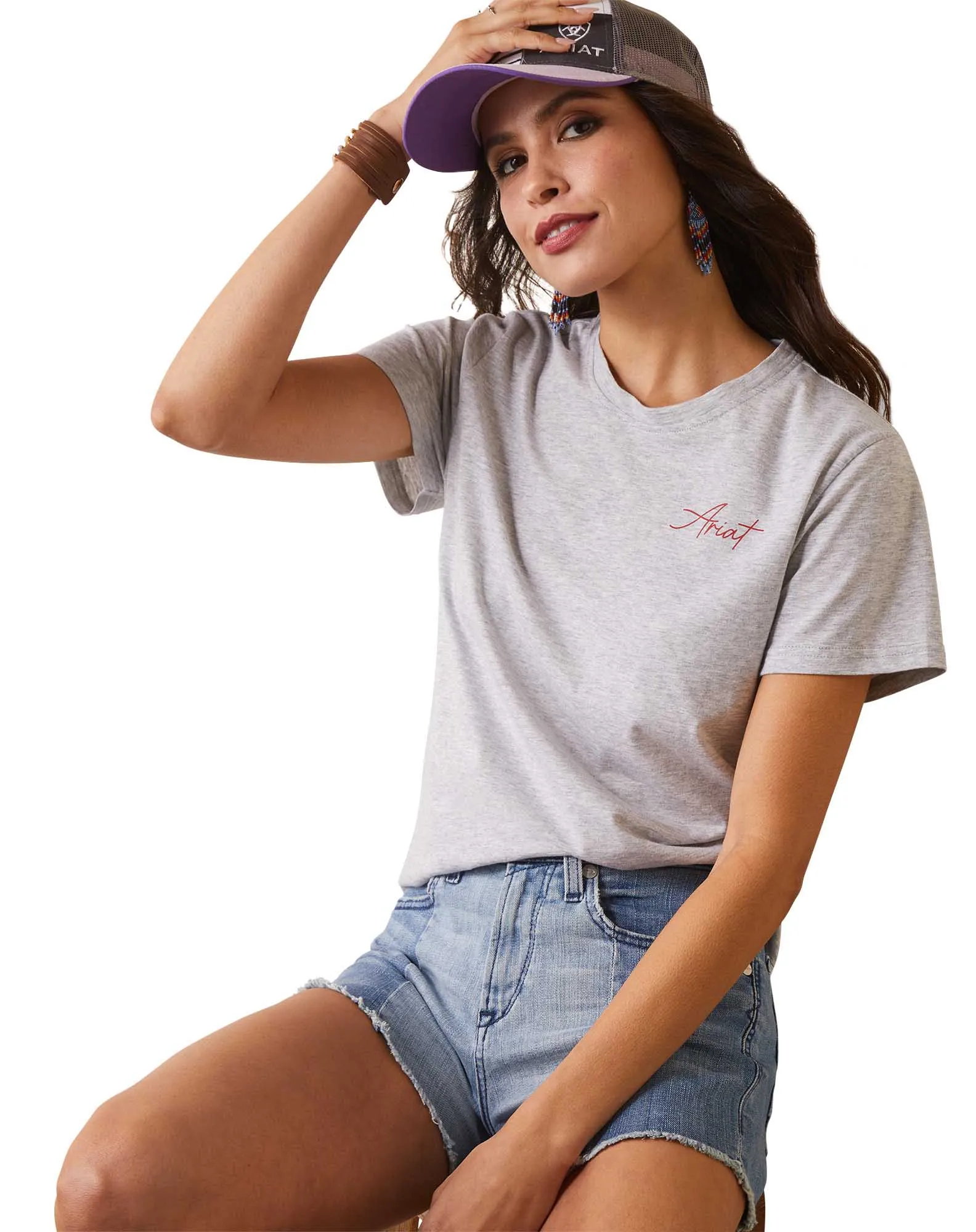 Ariat R.E.A.L. Cool Cow T-Shirt, Heather Gray