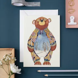 Bear in Snow Note Card