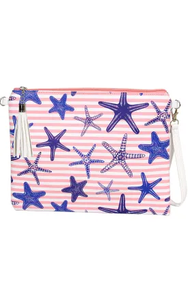 EAB9356 Pink Starfish Print Crossbody/Clutch (L)