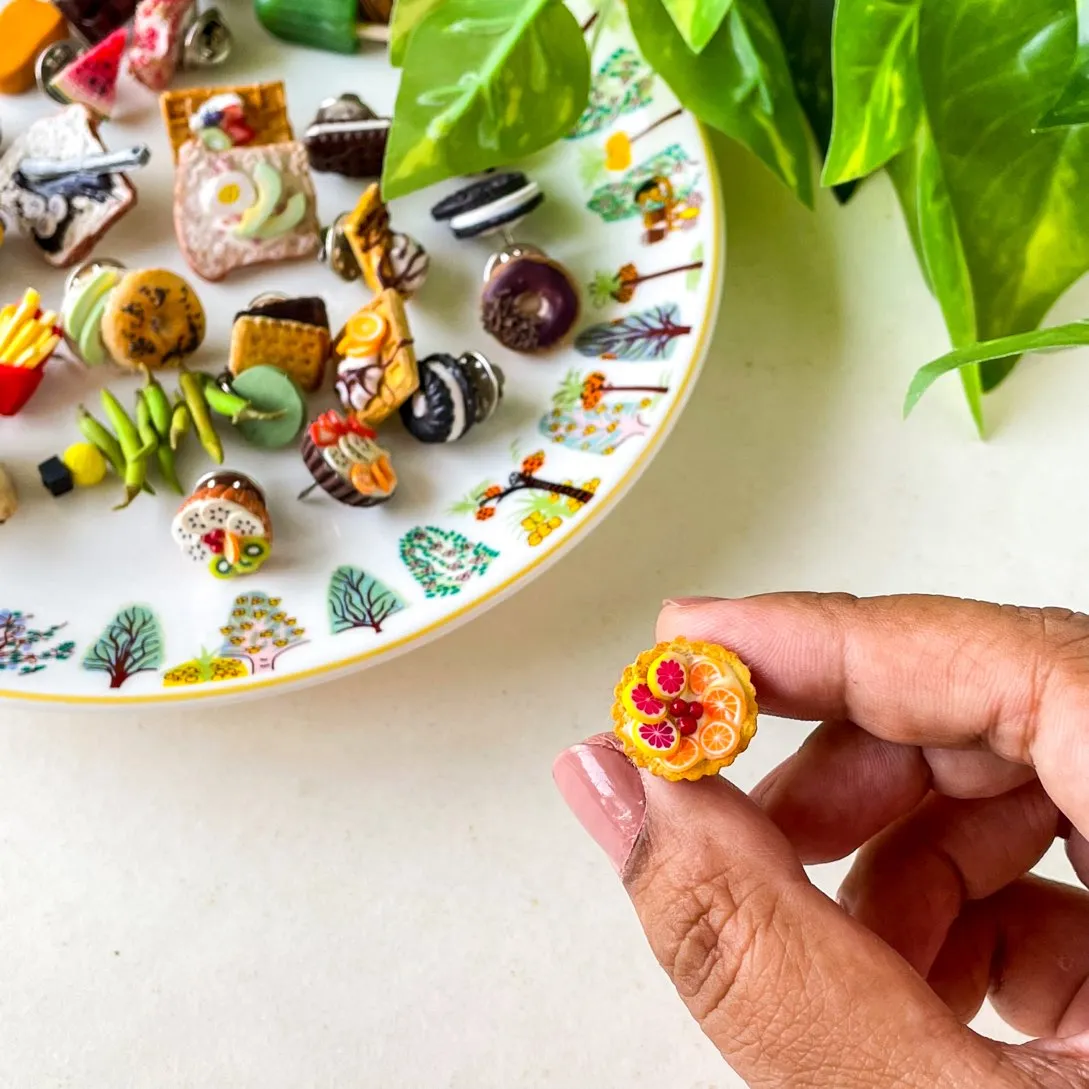 Fruit Tarts Miniature Lapel Brooch Pin