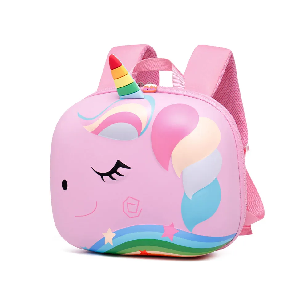 Little Surprise Box, Flashy The Unicorn, 3D Light Weighted Ergo Backpack For Toddlers & Kids With Leash.