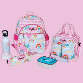 School Bag Set - Blue Unicorn