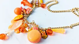 Sugar Baby Orange Vintage Fun Children's Charms 16 inch Necklace Gay Isber child size