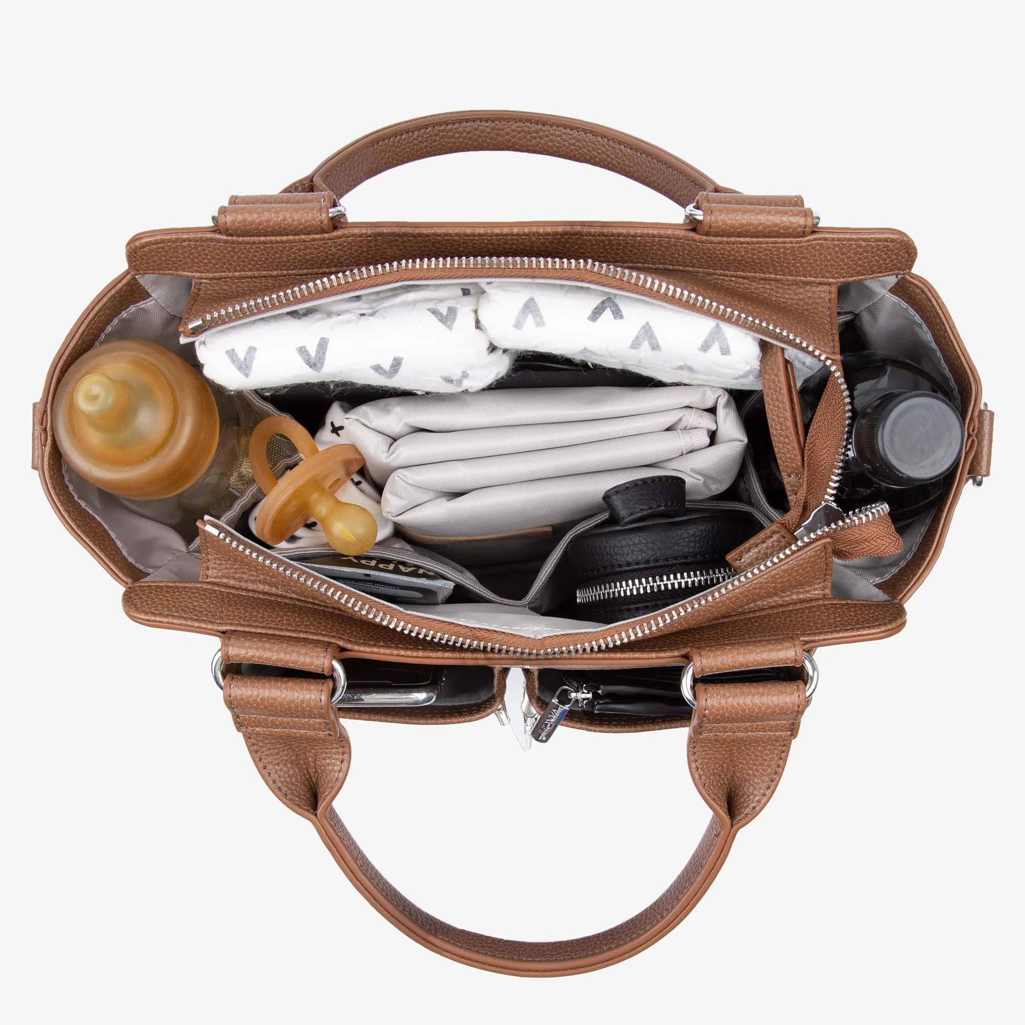 VANCHI Amelia Convertible Pram Caddy - Tan